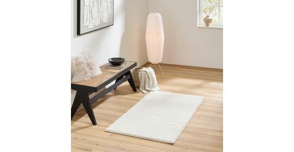 WEBTEPPICH 60/110 cm Tonga Creme - Creme, KONVENTIONELL, Naturmaterialien/Textil (60/110cm) - Novel