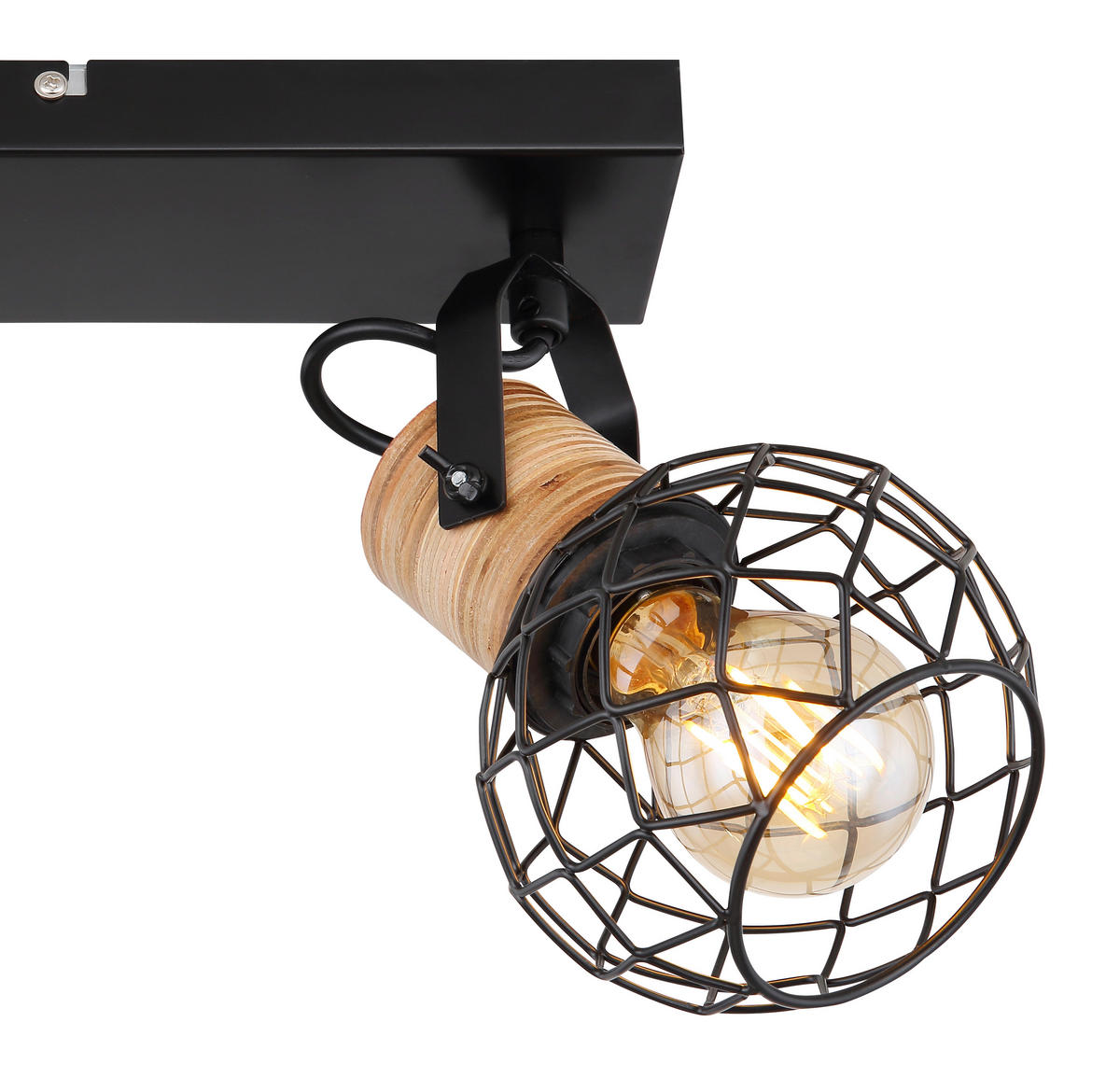 SPOTLIGHT Lacky 29/12/20 cm   - brun/svart, Lifestyle, metall/trä (29/12/20cm) - Globo