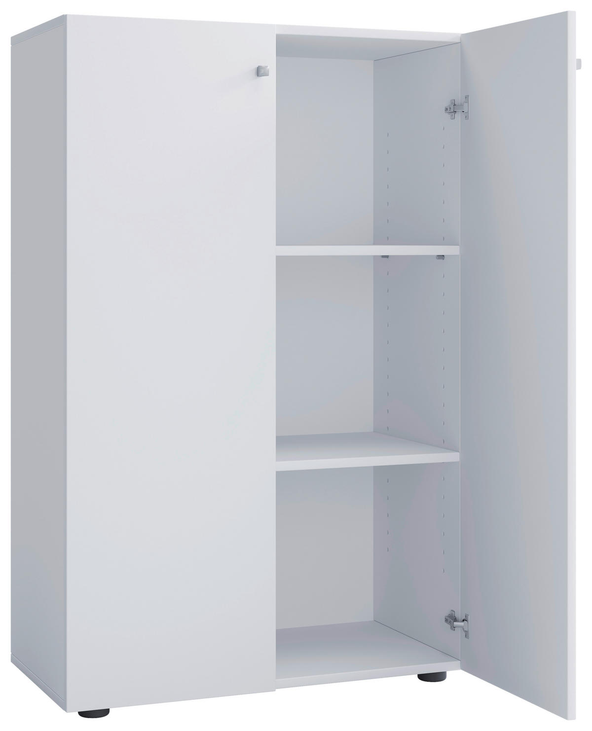 SCHUHSCHRANK Weiß  - Silberfarben/Schwarz, Design, Holzwerkstoff/Kunststoff (70/110/39cm) - MID.YOU
