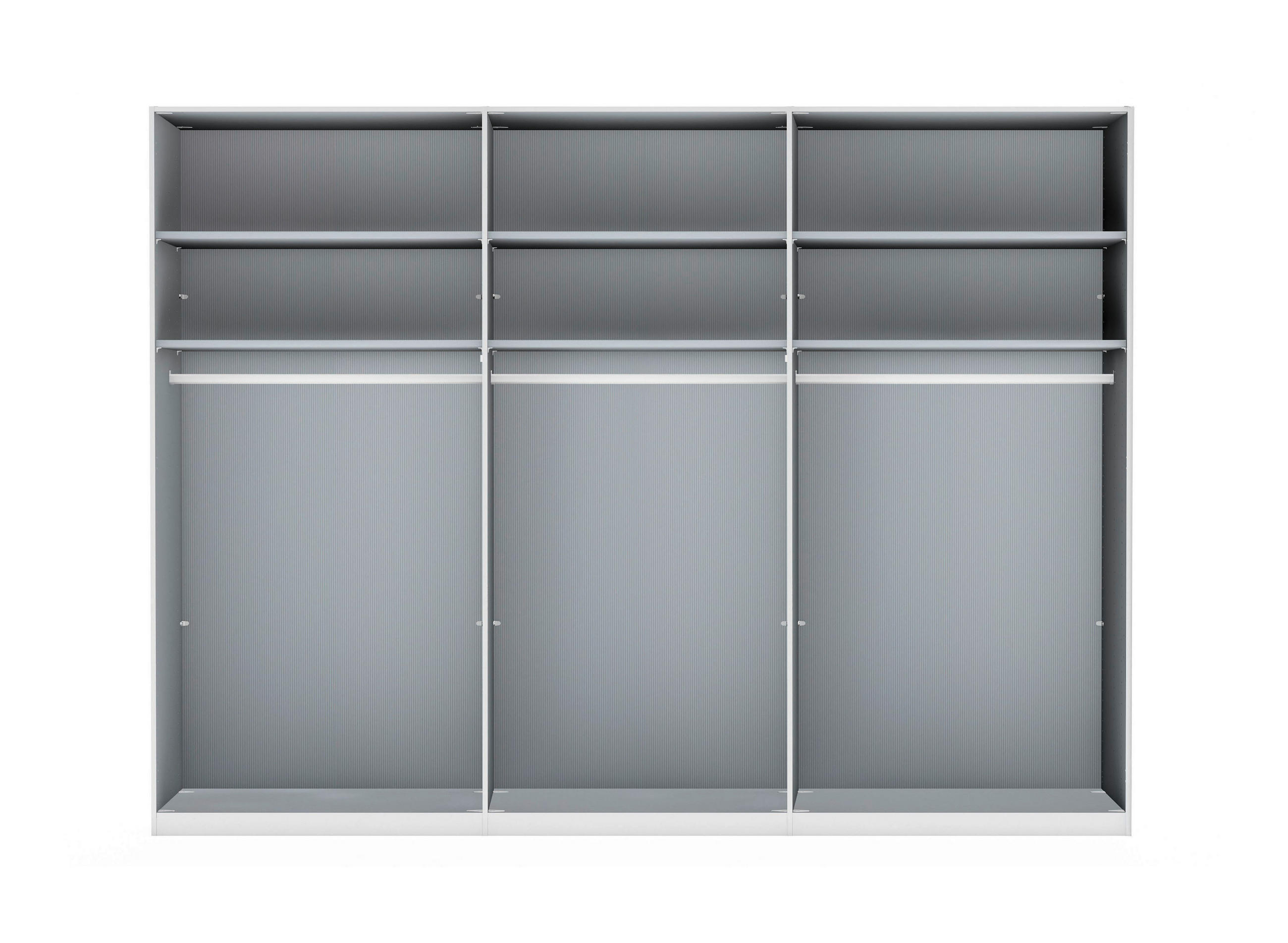 Thumbnail - Dieter Knoll Drehtürenschrank, Weiß, Eiche Bianco, Metall, 6 Fächer, 300x216x58 cm, ISO 9001, Made in Germany, Beimöbel ...