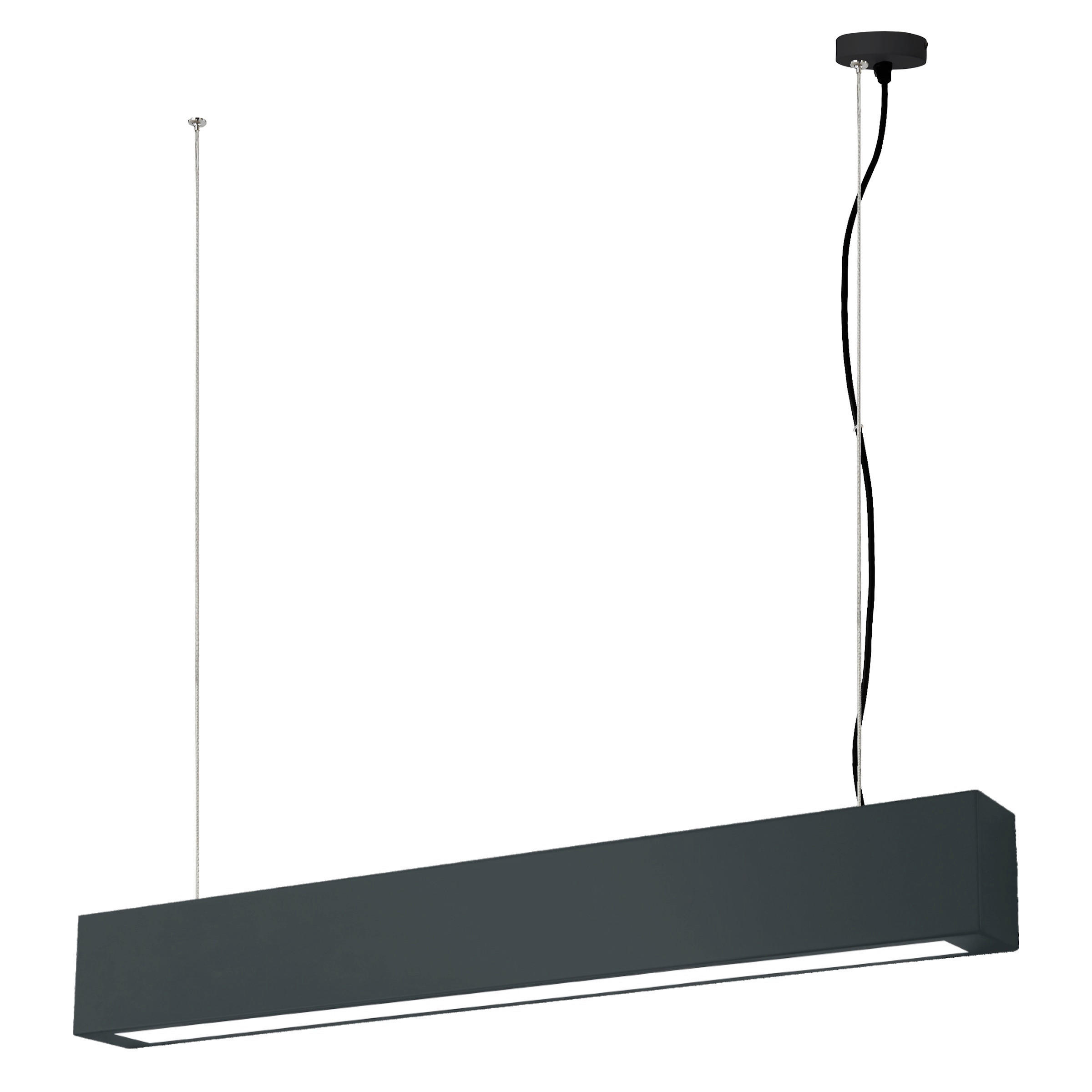 HÄNGELEUCHTE Ibros 150/63/5.5 cm  - Schwarz, Design, Metall (150/63/5.5cm)