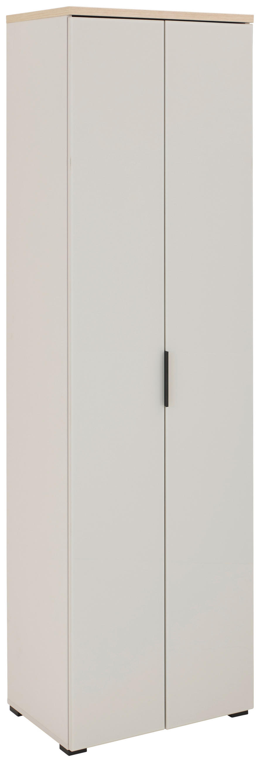 GARDEROBE 6-teilig  in 265/197/19 cm  - Kaschmir/Eichefarben, Design, Glas/Holzwerkstoff (265/197/19cm) - Voleo