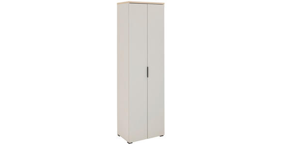 GARDEROBENSCHRANK in 59/197/40 cm - Kaschmir/Eichefarben, Design, Glas/Holzwerkstoff (59/197/40cm) - Voleo
