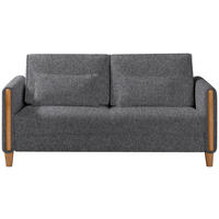SCHLAFSOFA in Holz, Textil Grau, Buchefarben  - Buchefarben/Grau, Design, Holz/Textil (174/88/104cm) - Niels Andersson