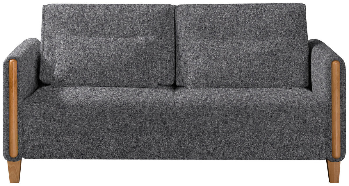 SCHLAFSOFA in Holz, Textil Grau, Buchefarben  - Buchefarben/Grau, Design, Holz/Textil (174/88/104cm) - Niels Andersson