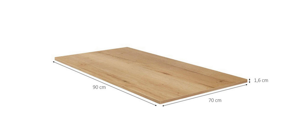 KÜCHENRÜCKWAND 90/70/1,6 cm  - Eichefarben, MODERN, Holzwerkstoff (90/70/1,6cm) - Nobilia