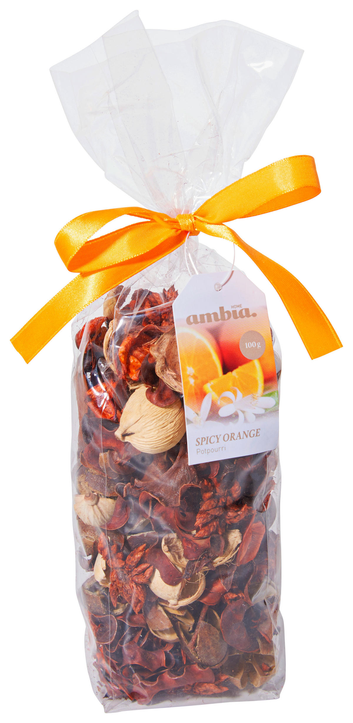 AROMATICKÁ SMĚS - POTPOURRI pomeranč - oranžová/přírodní barvy, Basics, přírodní materiály (7,5/27/5cm) - Ambia Home