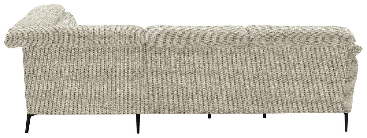 ECKSOFA in Struktur Beige  275/235 cm  - Beige/Schwarz, MODERN, Textil/Metall (275/235cm) - Cantus