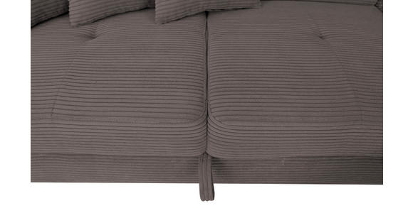 ECKSOFA in Cord Anthrazit  - Anthrazit/Silberfarben, Design, Textil/Metall (257/226cm) - Xora