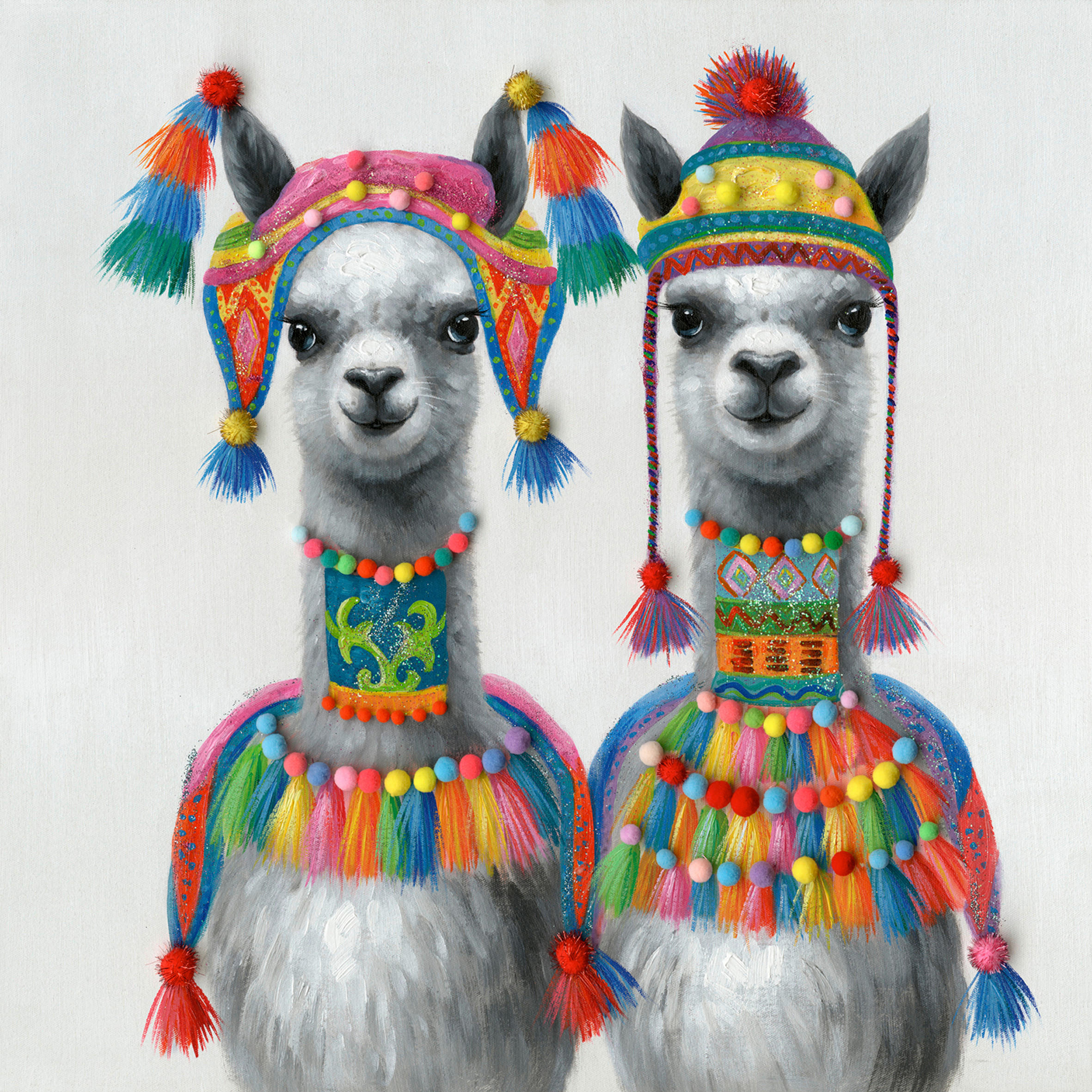 KUNSTDRUCK Tiere 85/85 cm  - Multicolor/Naturfarben, Trend, Holz/Kunststoff (85/85cm) - Monee