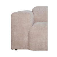 ECKSOFA in Cord Beige  343/170 cm  - Beige/Schwarz, Design, Kunststoff/Textil (343/170cm) - MID.YOU