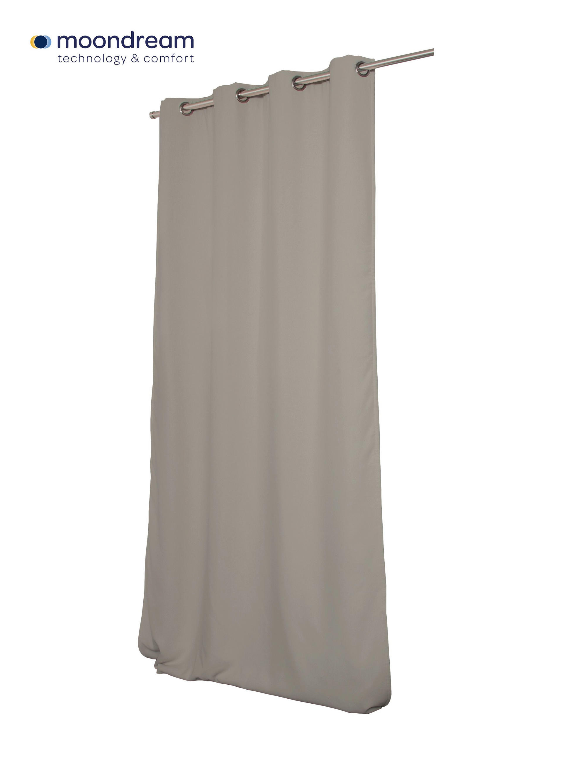 WÄRMESCHUTZVORHANG Verdunkelung  - Taupe, Basics, Textil (145/260cm)