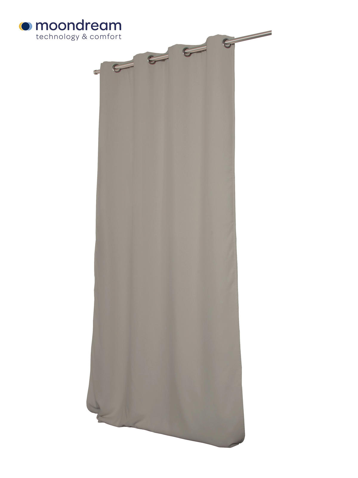 WÄRMESCHUTZVORHANG Verdunkelung  - Taupe, Basics, Textil (145/260cm)