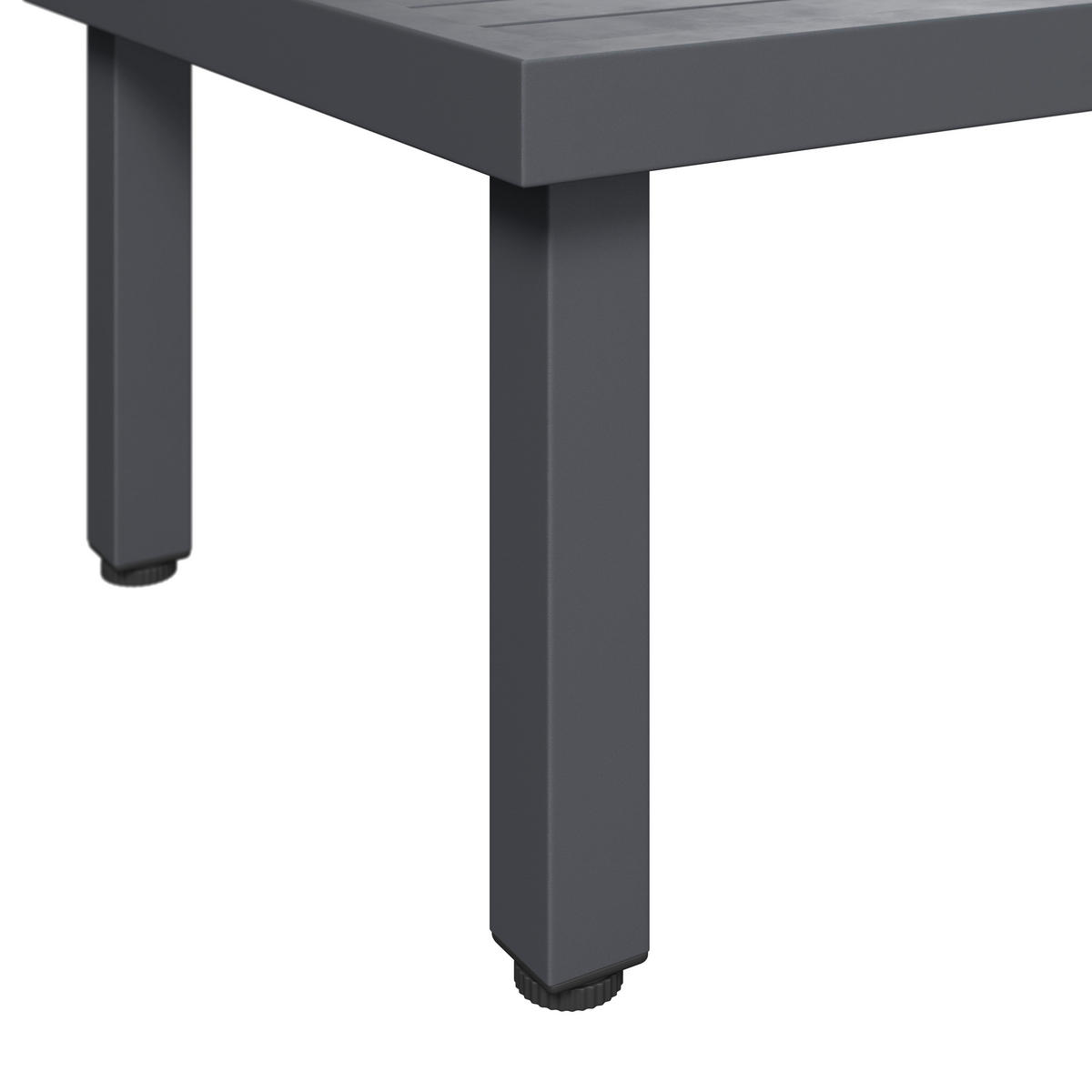 LOUNGEGARNITUR 3-teilig   117/66/62 cm Eisen  - Dunkelgrau, MODERN, Textil/Metall (117/66/62cm) - Ambia Garden