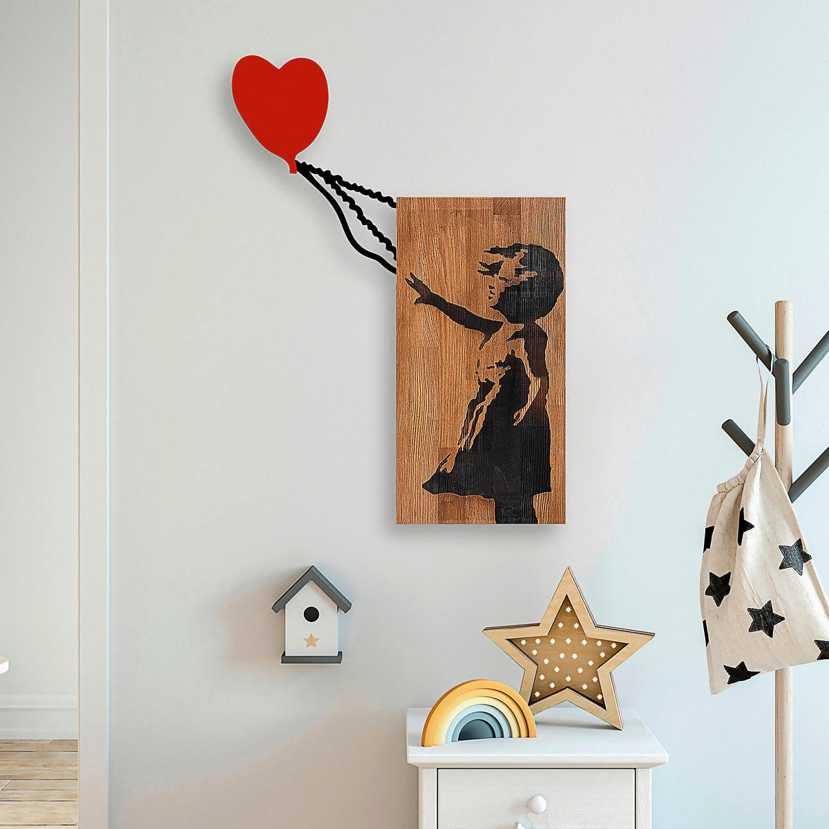 OBJEKTBILD 83/60 cm    - Schwarz/Braun, Basics, Holzwerkstoff (83/60cm)