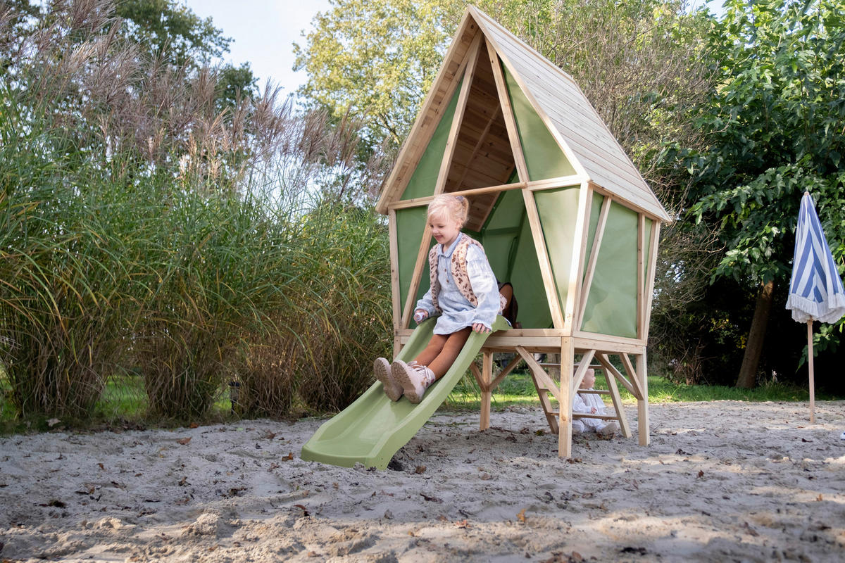 SPIELHAUS  - KONVENTIONELL, Holz/Kunststoff (226/124/219cm) - EXIT Toys
