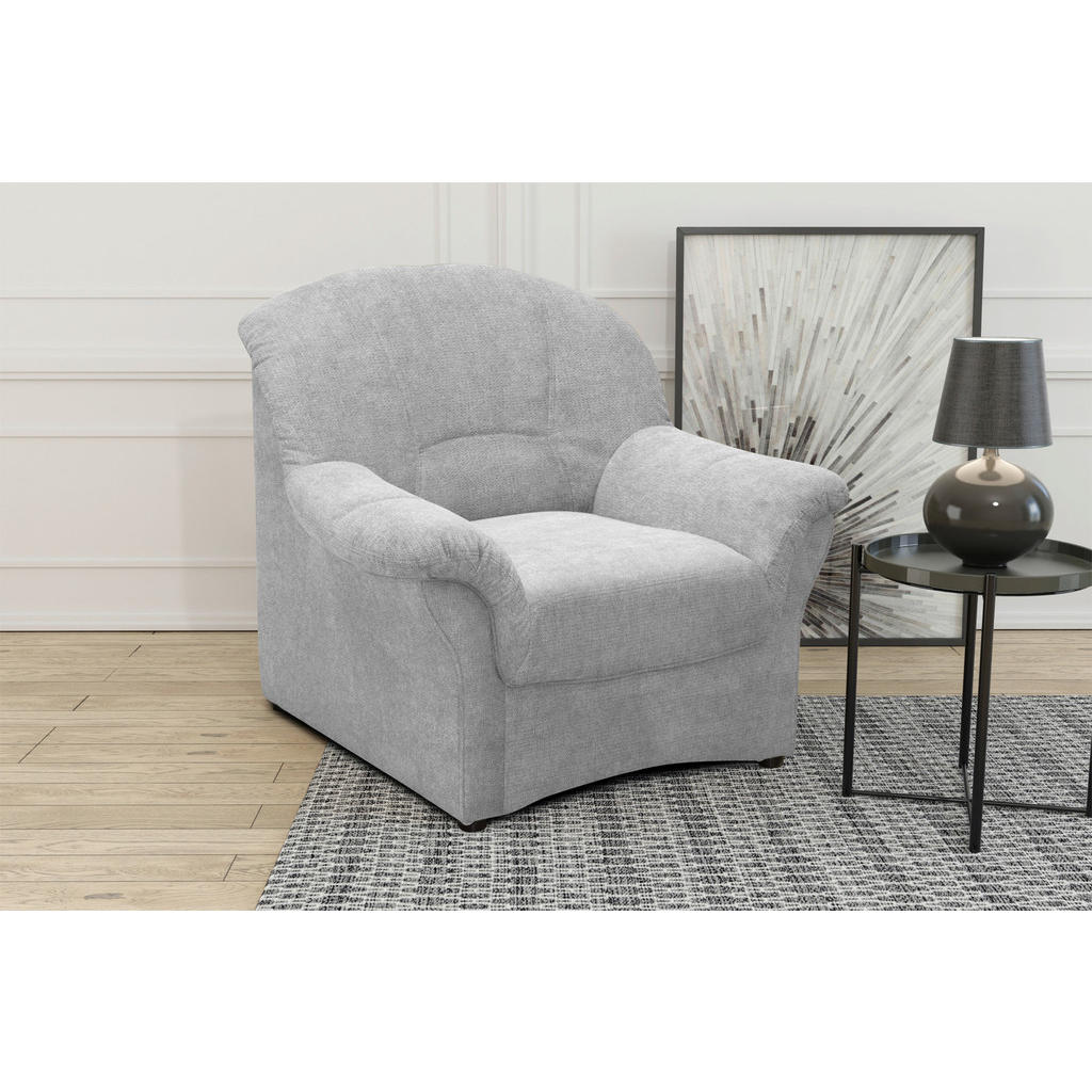Thumbnail - Mid.you Sessel, Hellgrau, Textil, Uni, 99x84x82 cm, Made in EU, Wohnzimmer, Sessel, Polstersessel