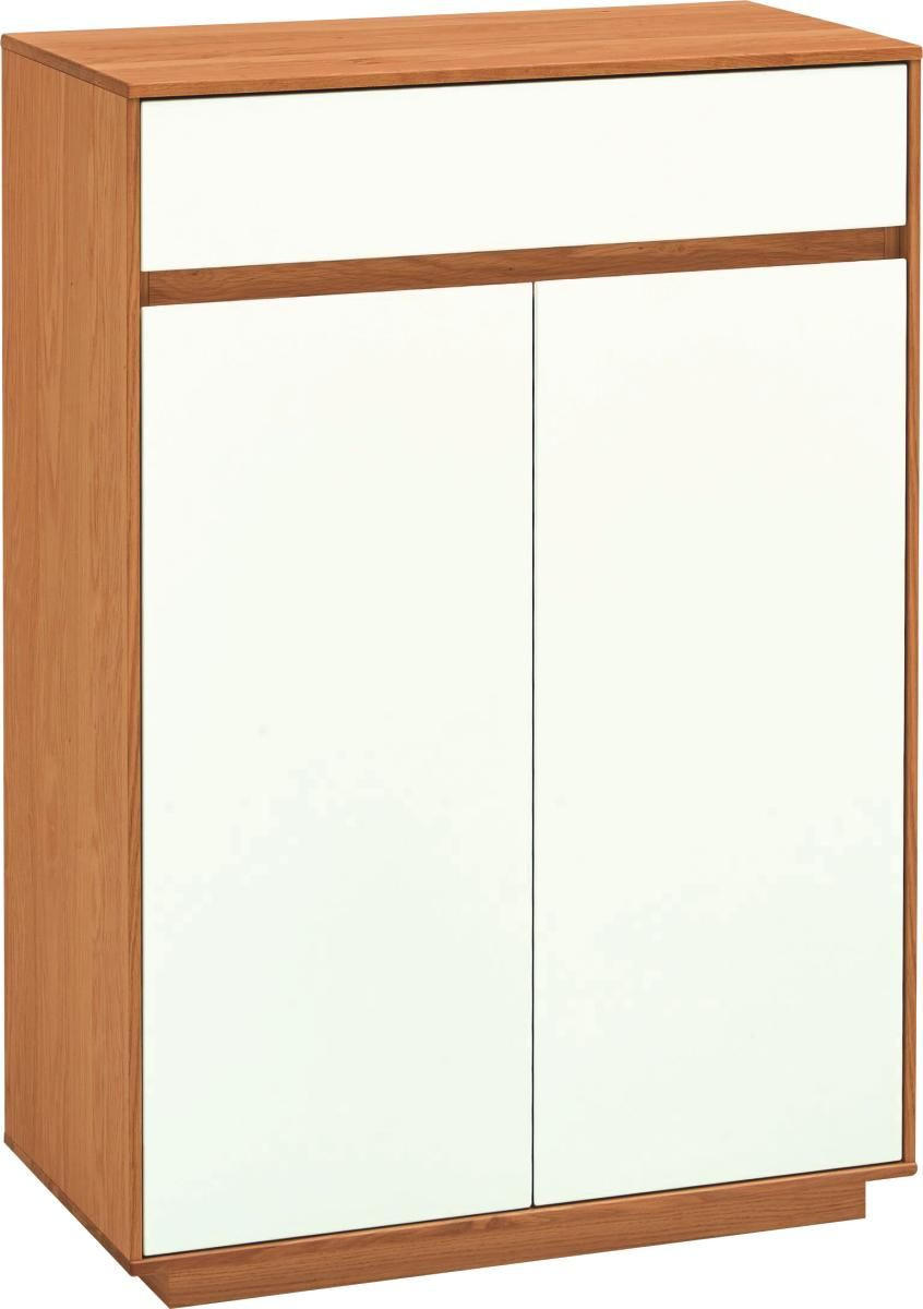 SCHUHSCHRANK 72/103/37 cm  - Eichefarben/Weiß, Design, Holz/Holzwerkstoff (72/103/37cm) - Novel