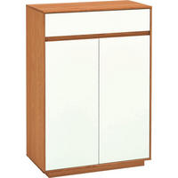 OMARA ZA ČEVLJE delno masivno bela, barve hrasta - barve hrasta/bela, Design, leseni material/les (72/103/37cm) - Novel