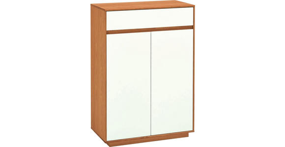 SCHUHSCHRANK 72/103/37 cm - Eichefarben/Weiß, Design, Holz/Holzwerkstoff (72/103/37cm) - Novel