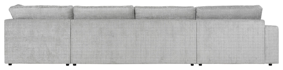 SOFFA i flatväv ljusgrå  - ljusgrå/svart, Klassisk, metall/trä (416/93/175-288cm) - Novel