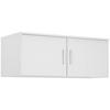 AUFSATZSCHRANK 106/43/54 cm   - Weiss/Silberfarben, Konventionell, Holzwerkstoff/Kunststoff (106/43/54cm) - Xora