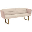 SITZBANK 224/91/69 cm Flachgewebe Naturfarben, Rosa massiv Holz  - Eichefarben/Naturfarben, Design, Holz/Textil (224/91/69cm) - Valnatura