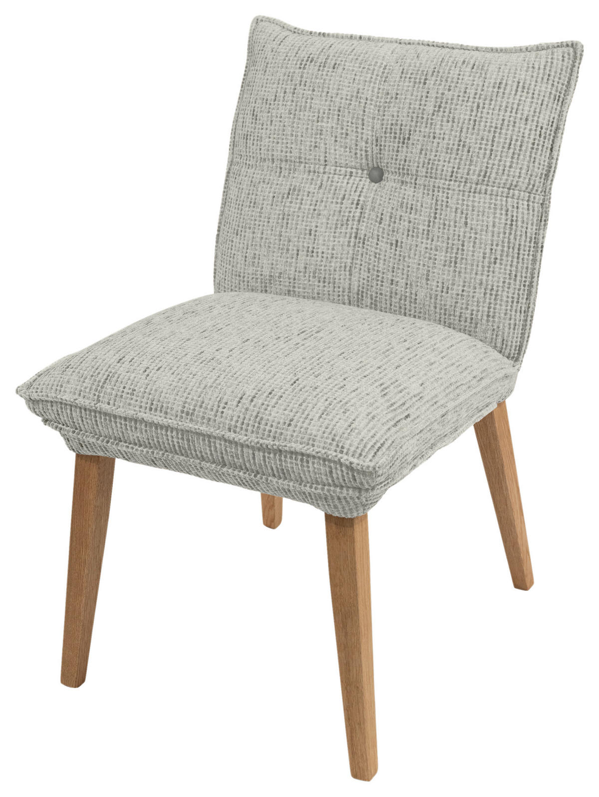 STUHL Chenille Eichefarben, Hellgrau Eiche massiv  - Eichefarben/Hellgrau, KONVENTIONELL, Holz/Textil (52/86/65cm) - Valdera