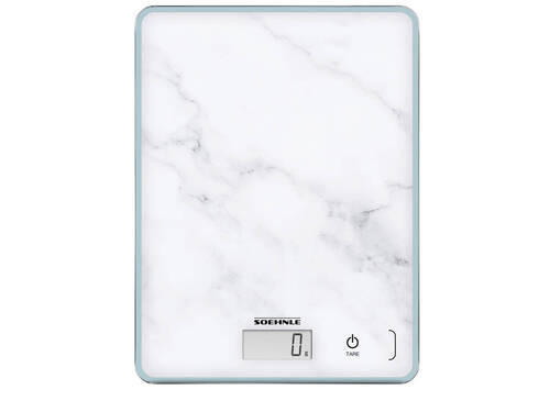 DIGITALNA KUHINJSKA VAGA - bijela/siva, Basics, staklo/plastika (19,2/2,5/23,4cm) - Soehnle