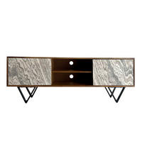 LOWBOARD  in 150/56/35 cm  - Sheeshamfarben/Schwarz, Natur, Holz/Metall (150/56/35cm) - Livetastic