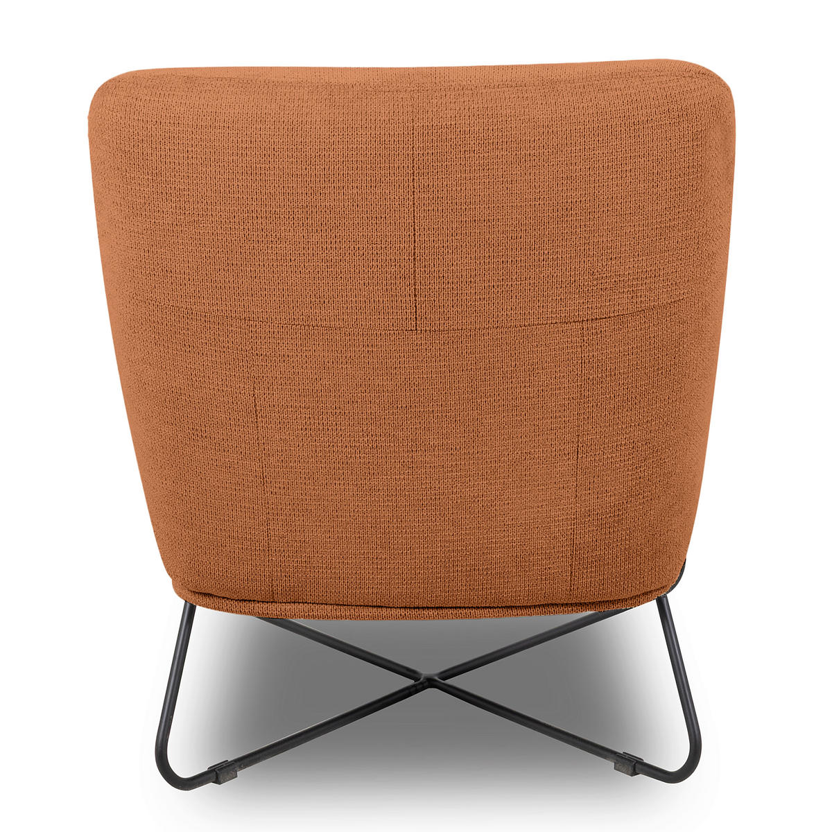 SESSEL in Chenille Rot  - Rot/Schwarz, Design, Textil/Metall (67/87/74cm) - Livetastic