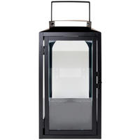 LATERNE - Schwarz, LIFESTYLE, Glas/Metall (18/35/18cm) - Ambia Home