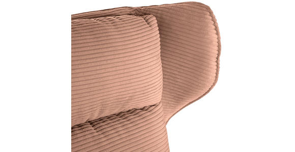 OHRENSESSEL Cord Altrosa  - Schwarz/Altrosa, Design, Textil/Metall (83/106/89cm) - Landscape