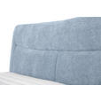 BOXSPRINGBETT 160/200 cm  in Hellblau  - Chromfarben/Hellblau, KONVENTIONELL, Textil/Metall (160/200cm) - Esposa