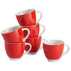 TASSENSET VARIO 6-teilig  - Rot/Weiß, Basics, Keramik (10,5/5,7/3,8cm) - Van Well