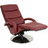 RELAXSESSEL in Weinrot Leder - Weinrot/Alufarben, Design, Leder/Metall (82/107/91cm) - VALDERA