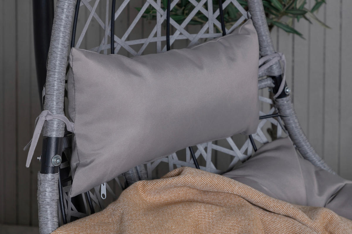 HÄNGFÅTÖLJ   132/205/130 cm  - grå/svart, Klassisk, plast (132/205/130cm) - Gardenson