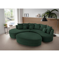 CANAPEA MODULARĂ textil verde închis  - verde închis/măsliniu, Design, plastic/textil (300/160cm) - Livetastic