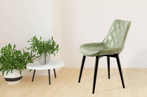 SADA STOLIČIEK 2 kus - svetlozelená, Lifestyle, kov/koža (51/80/60cm)