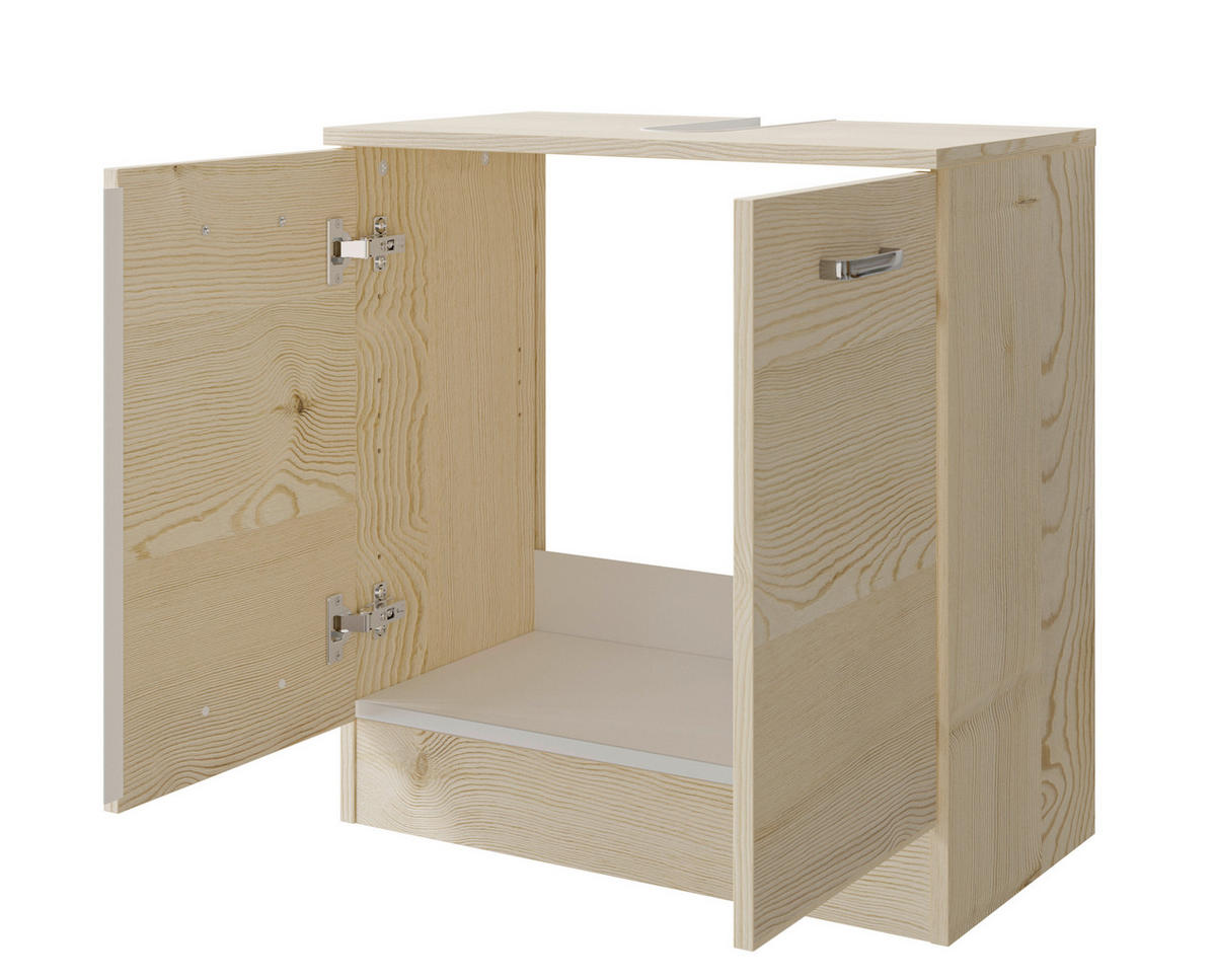 WASCHBECKENUNTERSCHRANK 60,2/62,4/33 cm  - Chromfarben/Pinienfarben, Basics, Holzwerkstoff/Metall (60,2/62,4/33cm) - Pelipal