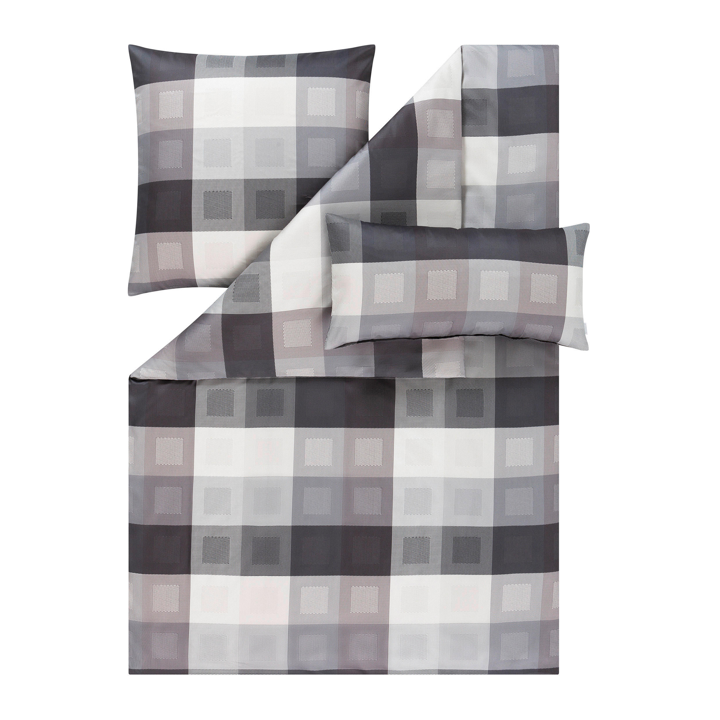BETTWÄSCHE Exquisit Satin 135/200 cm  - Anthrazit, Design, Textil (135/200cm) - Estella