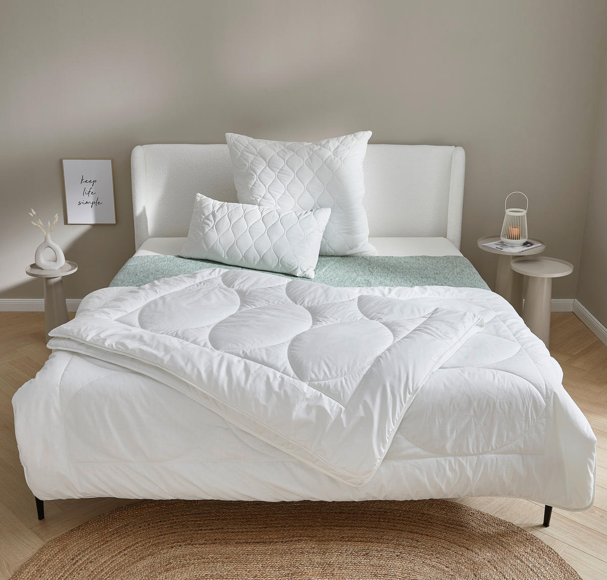 GANZJAHRESDECKE  Tendre  135/200 cm   - Naturfarben, KONVENTIONELL, Kunststoff/Textil (135/200cm) - Bio:Vio