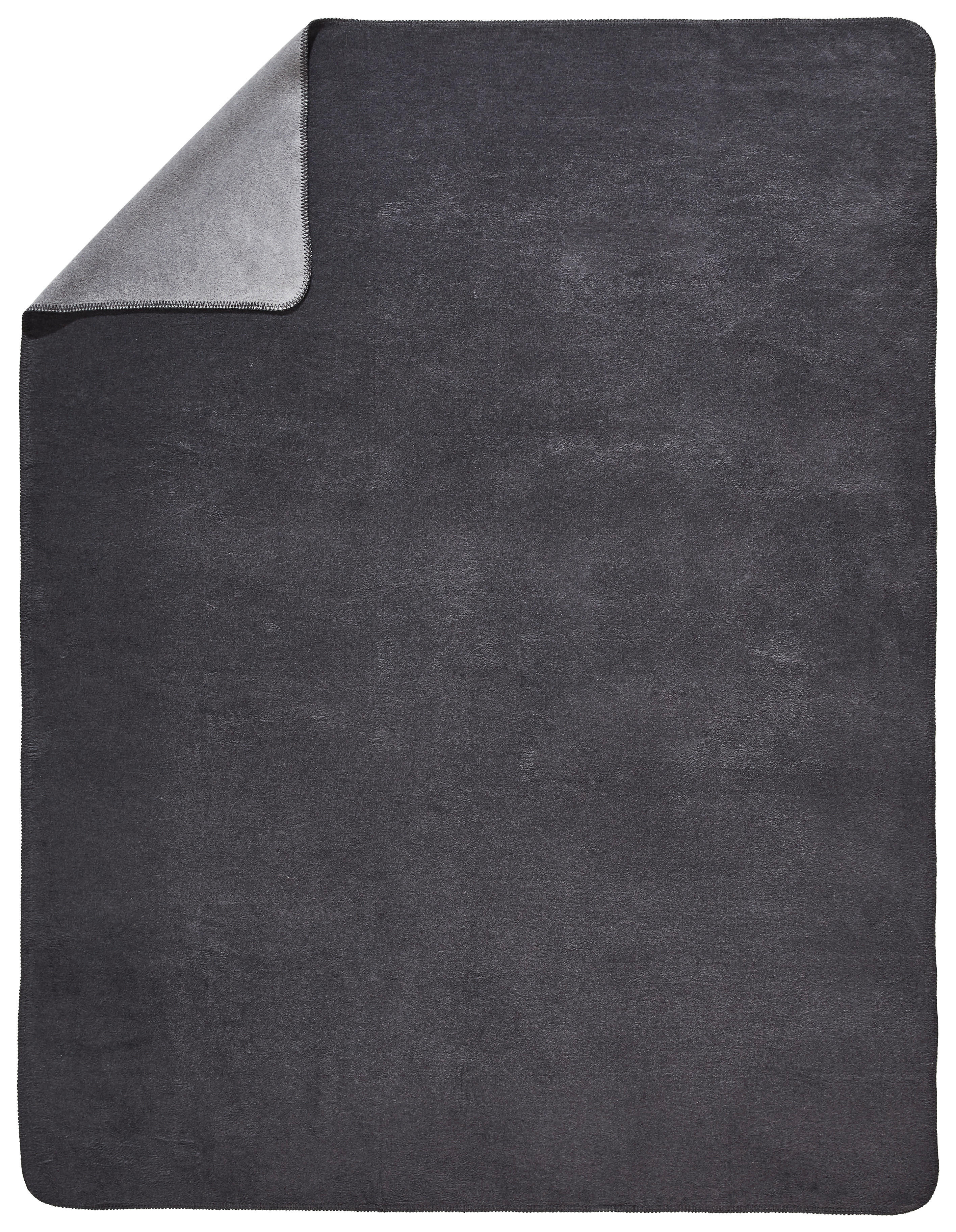 PLÄD 150/200 cm  - silver/grå, Basics, textil (150/200cm) - Novel