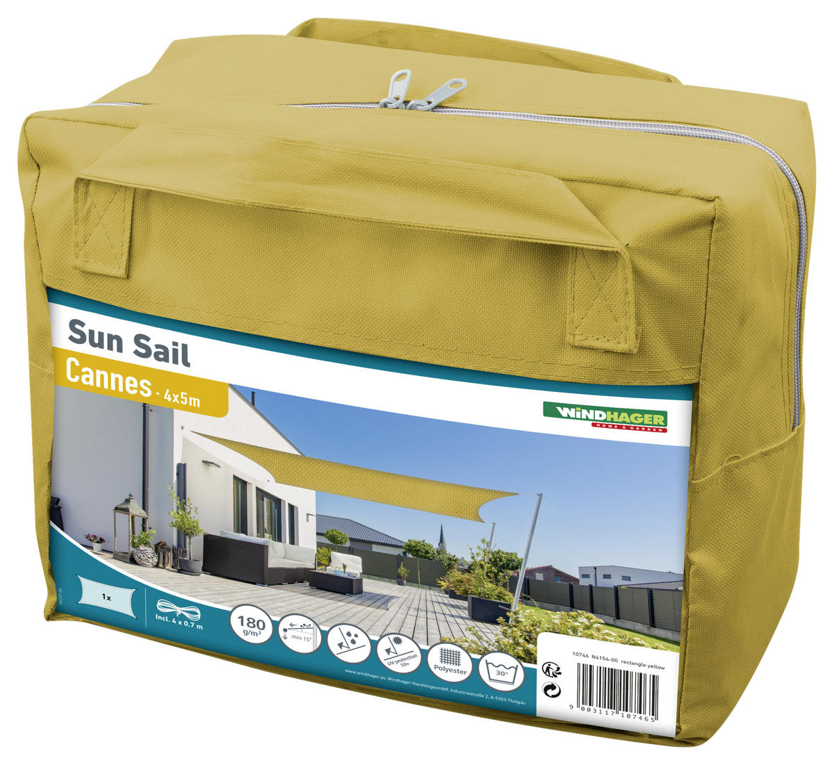 GARTENSONNENSEGEL  400/500 cm  - Gelb, Basics (400/500cm)