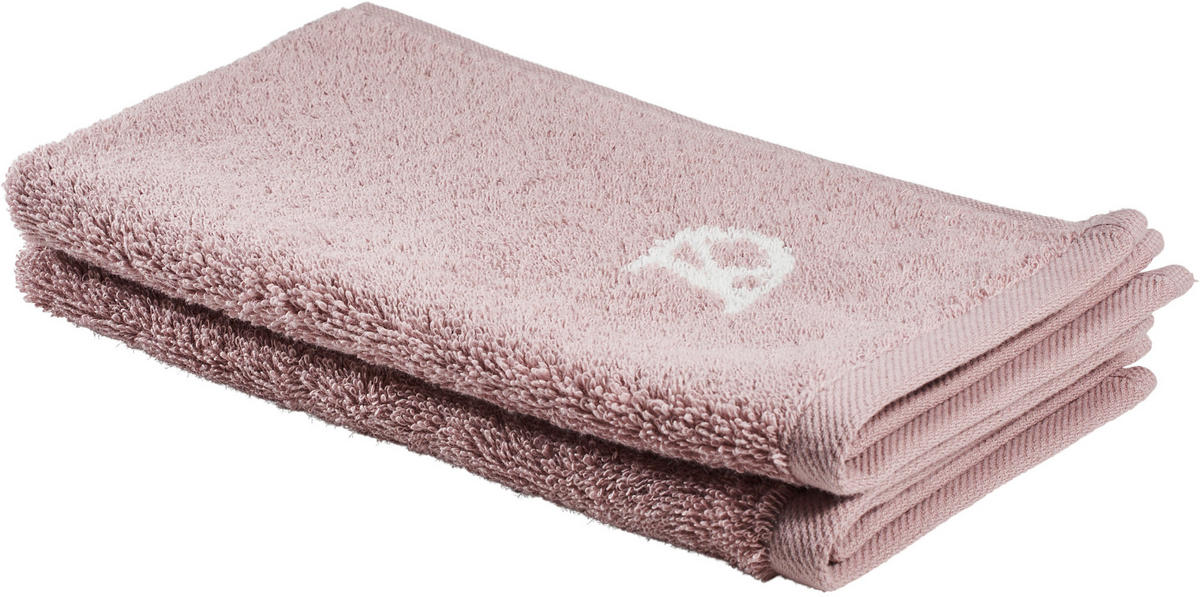 RUČNÍK PRO HOSTY, 30/50 cm, šedá, pink - šedá/pink, Design, textil (30/50cm) - Dieter Knoll