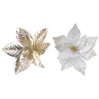 WEIHNACHTSSTERN - Goldfarben/Weiß, Basics, Kunststoff (27cm)