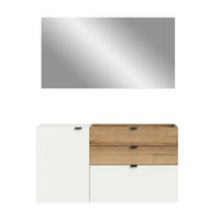 PREDSOBLJE  bijela, hrast tamni  - bijela/hrast tamni, Design, drvni materijal (120/194/37cm) - Livetastic