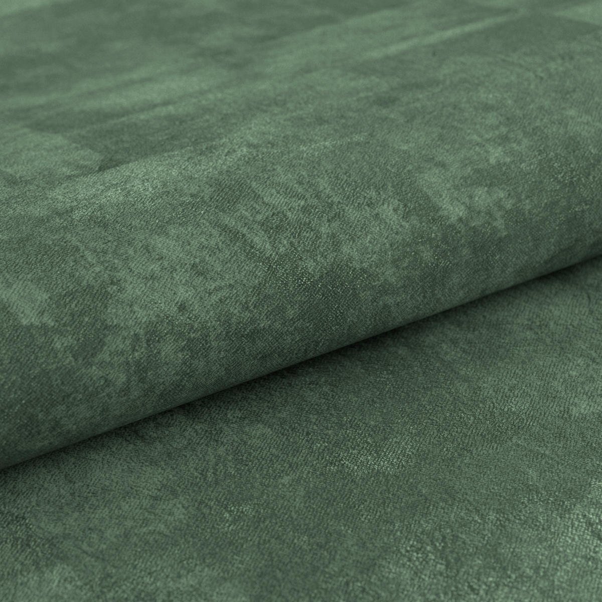 SCHLAFSOFA Chenille Dunkelgrün  - Dunkelgrün/Schwarz, Konventionell, Textil/Metall (203/94/96cm) - MID.YOU