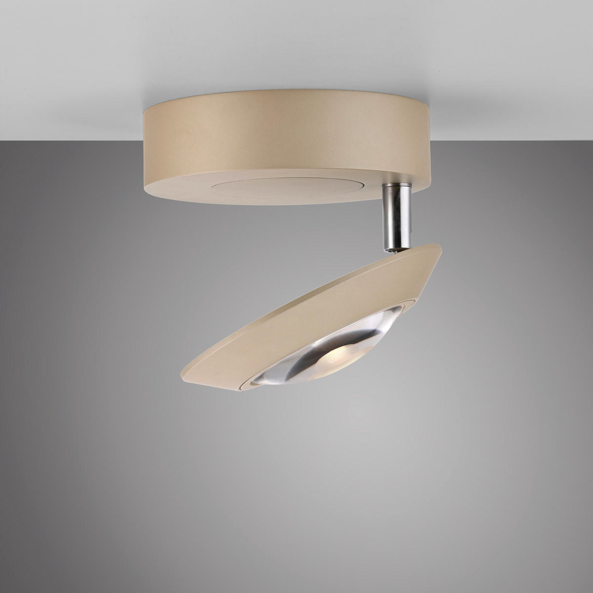 LED-DECKENLEUCHTE Oculis 26/21/20 cm   - Bronzefarben, MODERN, Glas/Kunststoff (26/21/20cm) - Neuhaus PURE