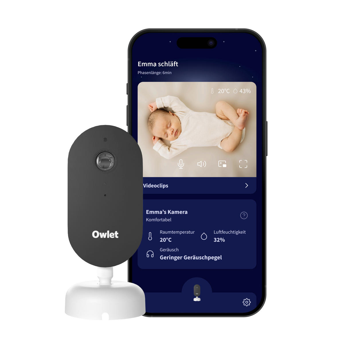BABYPHONE - Weiß, Basics, Kunststoff (5,5/13cm) - Owlet